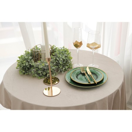 Glass Play of Emerald, D = 32.5 cm, green color with gold chasing-5