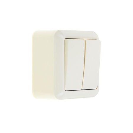 Switch "Kuntsevo" Tim 8033, 10 A, 250 V, 2 keys, ivory color