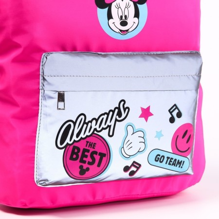 A backpack with a reflective pocket, 30 cm x 15 cm x 40 cm "mouse", Minnie Mouse-4