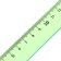 Drawing set 4 objects (ruler 15 cm, square 30 °/ 60 °, 10 cm; square 45 °/ 45 °, 8 cm; transporter 180 °, 9 cm), transparent green