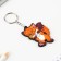 Key keychain wooden "fox" 4.7 x 6 cm