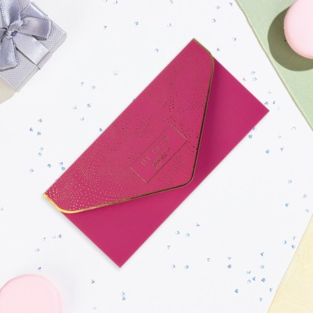 The envelope is "with all my heart!" Cutting, embossing, software touch, lilac background-3