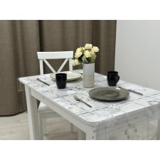 Клеёнка прозрачная «Незабудка» Joy Home, 20х0,8 м, толщина 0,6 мм