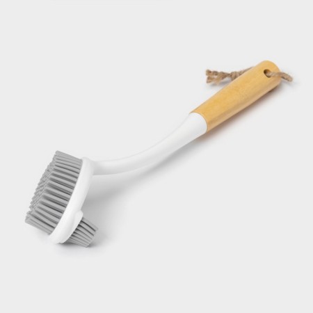 Meli shade brush, bamboo handle, double -sided, TPR pile 1.8 cm, 5 × 26.5 cm-4