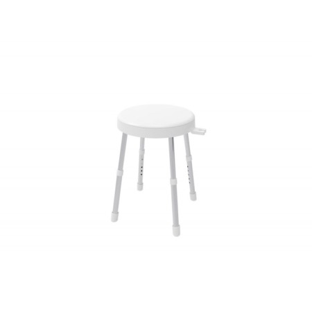 Apollo seat for the bathroom, with a holder, shelf, aluminum, plastic, d = 36 cm, white color-2
