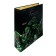 A4, 75 mm, Devente tropicana, laminated cardboard, black/green, collapsible.