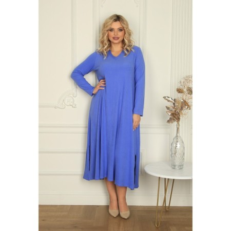 Women's dress, size 52, blue color-5