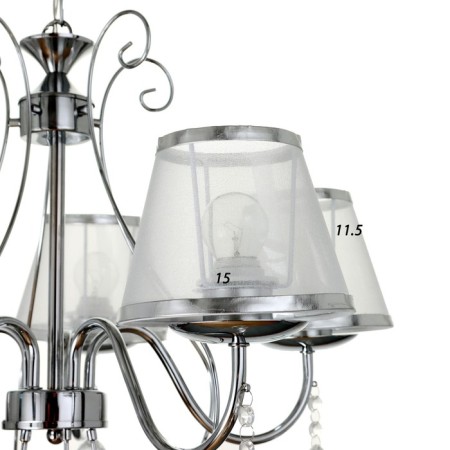 Chandelier 2425/5 E27 40W chrome 52x52x32-60 cm Bayerlux-4