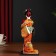 Collectible doll "Geisha in an orange kimono with a fan" 22.5 cm