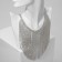 Kilence "Waterfall" Solder, white color in silver, 25 cm