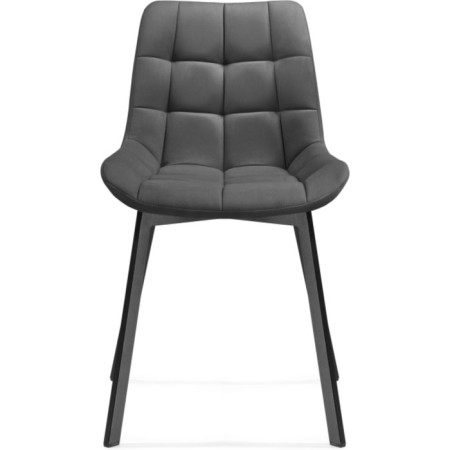 Chairs on the metal frame Chelsea Metal/velor, black/dark gray 50x60x80 cm-1