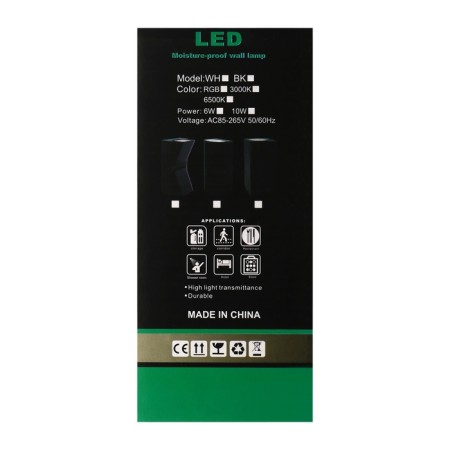 Facade lamp "Glish", FSD-034, 10 W, 3000K, IP65, 220 V, plastic, black-13