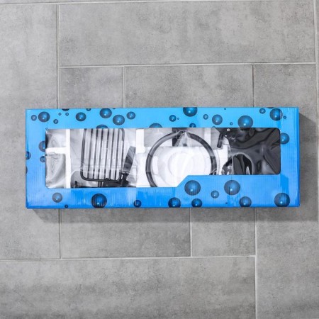 Set for the bathroom "Loft", 6 items, black color-4
