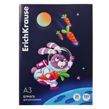 A3 drawing paper, 20 sheets, block 120 g/m², Erichkrause 