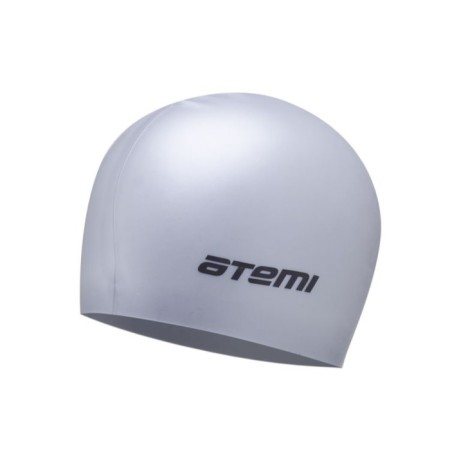 ATEMI SC109 swimming cap, silicone, silver color