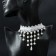 Choker "Alexandria" lace, beads, white color, l = 30 cm