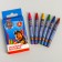 Wax pencils, set of 6 colors, height 8 cm, diameter 0.8 cm, puppy patrol