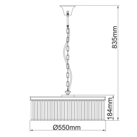 Goslar chandelier, size 55x86x55 cm, 360W 6xe14 IP 20-4