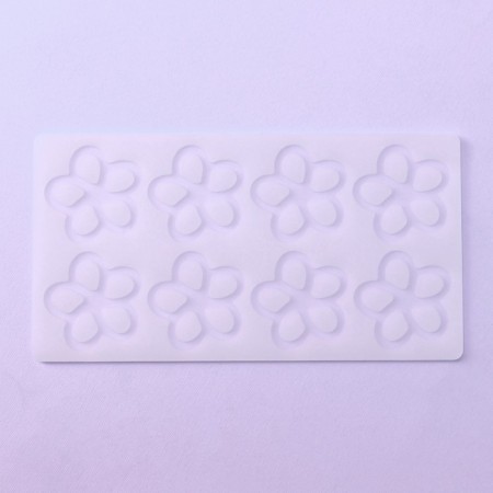 Chocolate shape "Flowerers", silicone, 8 cells, 21 × 11 × 0.3 cm, color transparent color-2