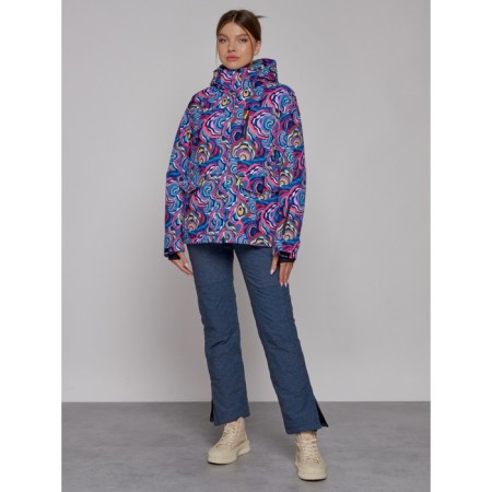 Ski jacket female winter, size 42, blue color-8