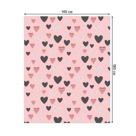 The tablecloth “Assorted hearts”, rectangular, Saten, size 145x180 cm-1