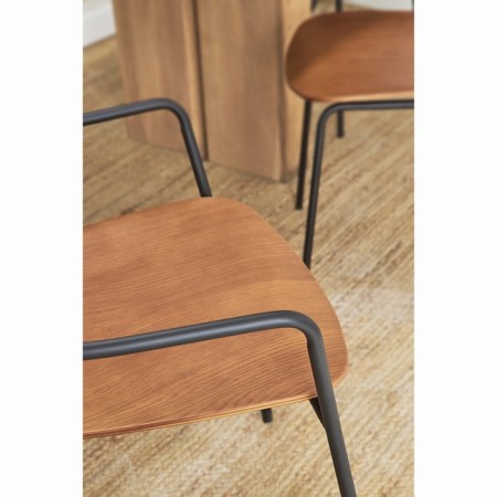 Chair with armrests TorFrid, 550 × 520 × 770 mm, nut color-2