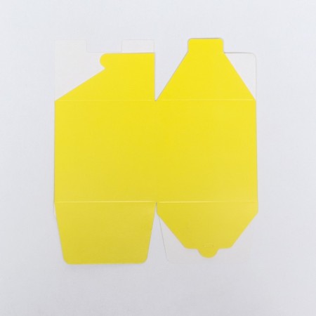 The box is folding, square, yellow, 10 x 10 x 10 cm,-3