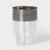 A glass of plastic disposable "Crystal", 200 ml, with metallized bacons, transparent color, 6 pcs/units