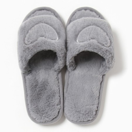Women's slippers with an open nose, size 40-41, gray-4