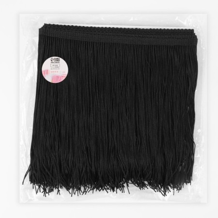 Decorative braid "Furrm", 20 cm, 5 ± 0.5 m, black color-2