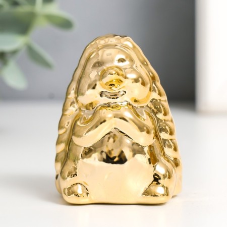 Souvenir Ceramics "Hedgehog" Gold 5x4.5x6.7 cm