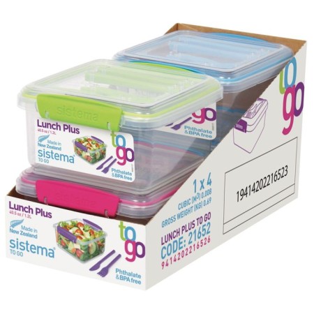 Container with Sistema To-Go, 1.2 l, color mix-1