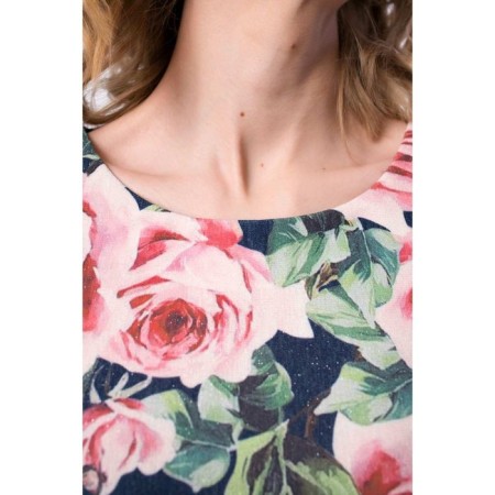 Women's dress, size 46, blue color-5