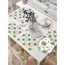 A set of napkins for setting the table “Bouquet with Omely”, rectangular, size 32x46 cm, 4 pcs