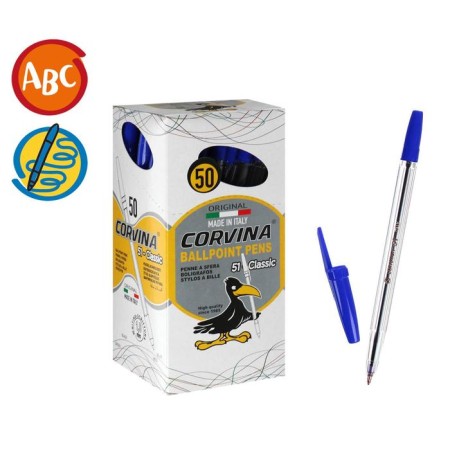 Ballic handle Corvina "51 Classic" Blue ink, 1.0 mm node, transparent case