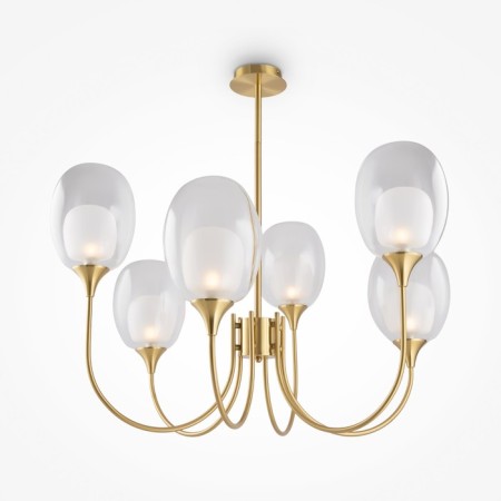 Suspended lamp Maytoni Mod016PL-06BS, 6HE14, 60W, 95x95x85.7 cm, brass color-1