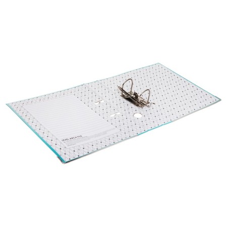 A4, 50 mm registrar, calligrata, PVC, embossing "flax", metal edging, pocket for a spine, collected, blue, mix-4