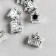 Bead for creativity Metal "Castle" silver 1.1x1.2 cm