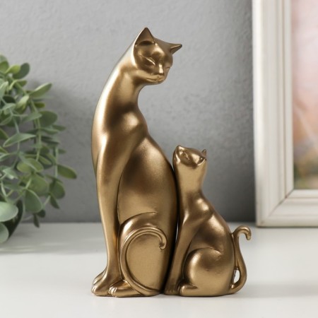 Polystone Cat with a kitten 15.5 cm 9.3 cm (set 2 pcs)
