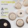 Set of decorative buttons, d = 25 mm, 12 pcs, pearly white color