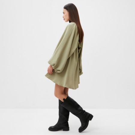 Women's dress MIST with a deep neckline river. 46, olive-5