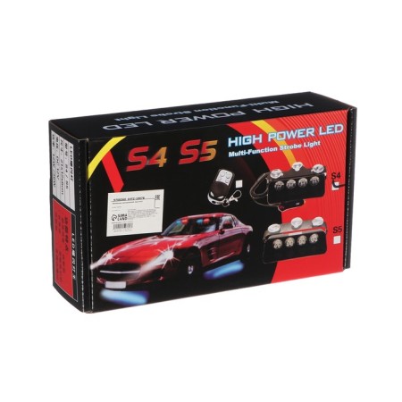 Signal strobe for windshield, 12V, 15 modes, red-blue-5
