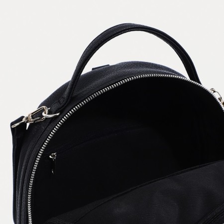 Backpack - female bag Richet, artificial leather, black color-4