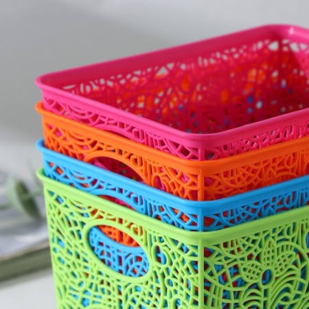 Storage basket "Lace Flowers", plastic, 14 × 10 × 8 cm, color mix-9