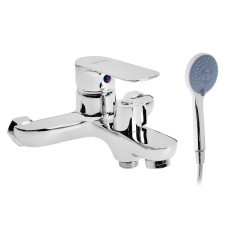 Bath mixer Zein Z3851, one -leaf, shower set, watering can 5 modes, chrome