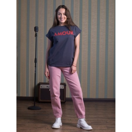 Women's T -shirt amour, size 54, color gray graphite