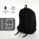 Youth backpack with lightning, 4 pockets, black/white color