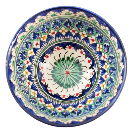 Rishtan ceramics "flowers" 15 cm, small, blue-4