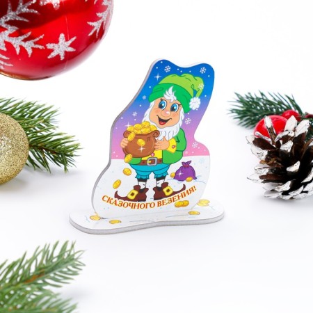 Figure on the stand "Dwarf New Year" 10x11.5x0.3 cm-2