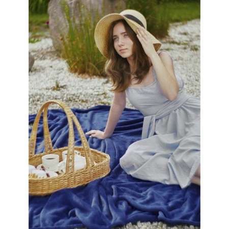 Neptun blanket, size 150x200 cm, blue color-3